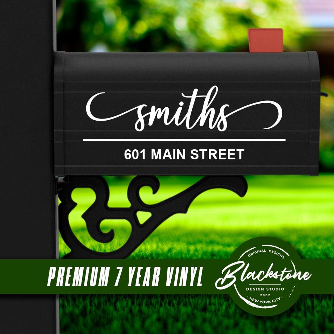 Custom Vinyl Mailbox Numbers Decals Personalized House Address Stickers ...