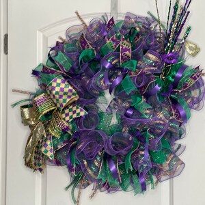 elegant mardi gras wreath