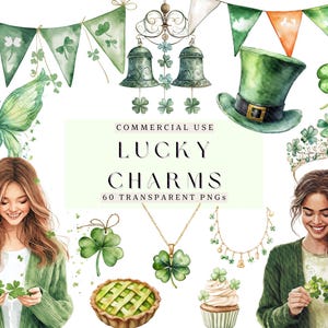 Clipart del día de San Patricio, duende de acuarela, trébol, trébol irlandés, clip art, pegatina de olla de oro arcoíris, descarga digital, uso comercial PNG