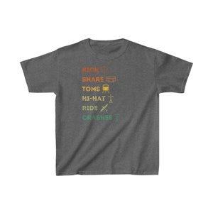 Kinder Trommeln Shirt, Trommeln T-Shirt, Perkussion, Schlagzeuger T-Shirt, Kleine Trommel, Becken Shirt
