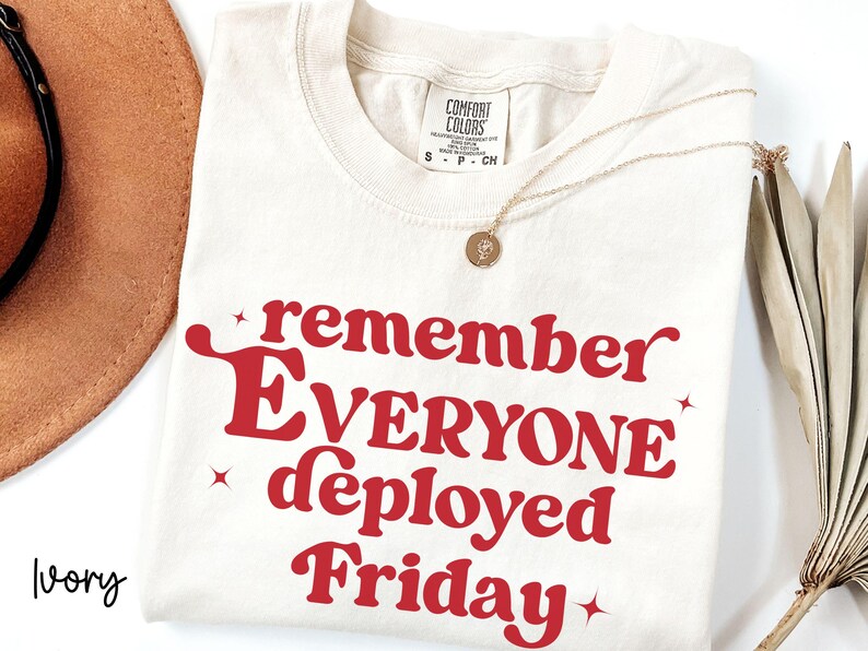 Comfort Colors Red Friday Shirt, Remember Everyone Deployed Tshirt, Red