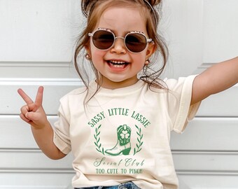 Sassy Little Lassie Toddler Girl Shirt, St. Patrick's Day Girls Shirt, Funny St. Patrick's Day Girls Gift, Funny Irish Toddler Shirt