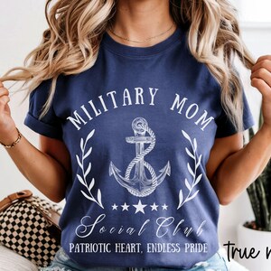 Comfort Colors Military Mom Shirt, Veteran, Military Appreciation, Soldier, Deployment, Boot Camp Graduation, Flag, Gift for Mom, Patriotic