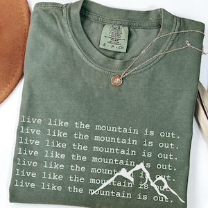Comfort Colors Washington State Shirt, South Sound Proud, Live Like The Mountain is Out, Hiking Shirt,  WA State, Washington State Gift, Mt