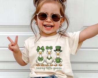 Sassy Little Lassie Toddler Girl Shirt, St. Patrick's Day Girls Shirt, Funny St. Patrick's Day Girls Gift, Funny Irish Toddler Shirt