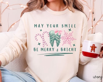 Camisetas dentales navideñas con colores cómodos a juego, Navidad dental, Dentista navideño, Asistente dental, Higienista dental, Odontología grupal, RDA