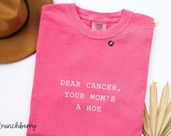 Camiseta de colores cómodos contra el cáncer de mama, El cáncer es una mierda, Nota para el cáncer, Cáncer de mama divertido, Lucha contra el cáncer, Regalo de superviviente, Frases de luchador, Cáncer F