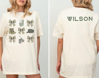Custom Military Wife, Military Mom, Military Girlfriend Boots and Bows T-Shirt, Military Appreciation, Gift for Her, Deployment, Boot Camp