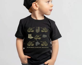 Remember Everyone Deployed Military Boys Shirt, Red Friday, Deployment, Boot Camp, Military Parent, Homecoming, Soldier, Tank, Veteran