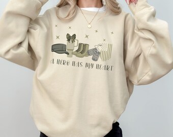 Military Wife, Military Mom, Military Girlfriend Sweatshirt, Veteran's Day, Military Appreciation, Gift for Her, Deployment, Boot Camp