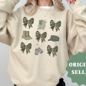 Military Wife, Military Mom, Military Girlfriend Sweatshirt, Veteran&#39;s Day, Military Appreciation, Gift for Her, Deployment, Boot Camp