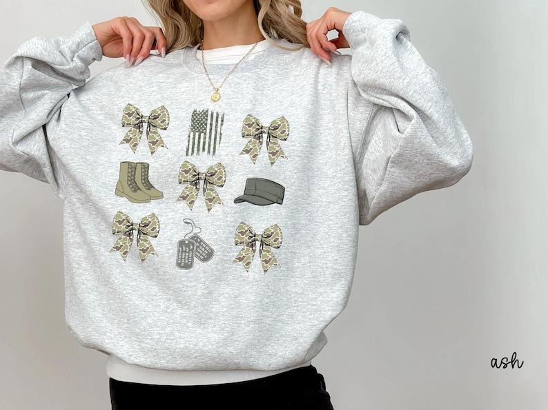 Épouse de militaire, maman de militaire, sweat-shirt petite amie militaire, fête des anciens combattants, appréciation militaire, cadeau pour elle, déploiement, camp d'entraînement image 3