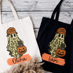 Süßer Halloween-Leckerlibeutel mit Namen, Süßes oder Saures Korb, personalisierter Süßigkeitsbeutel, Halloween-Korb für Jungen und Mädchen, Halloween-Geschenk