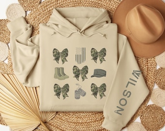 Military Wife, Military Mom, Military Girlfriend Sweatshirt, Veteran's Day, Military Appreciation, Gift for Her, Deployment, Boot Camp