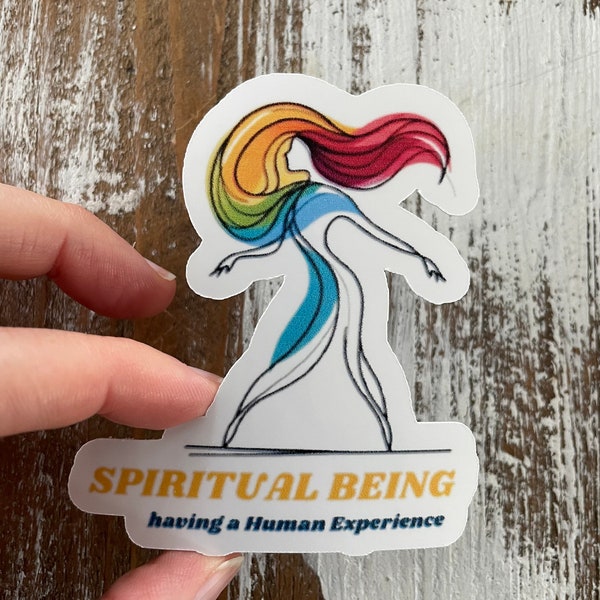 Spiritual Being Having a Human Experience Sticker , Laptop Stickers, Spiritual and New Age Stickers, Manifest Stickers,