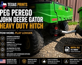 Peg Perego John Deere gator hitch STL FILE - 3D PRINT