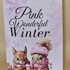 Sparchallenge Klappkarte A6 ,, Pink Winter (Artikel-Nr: 18)