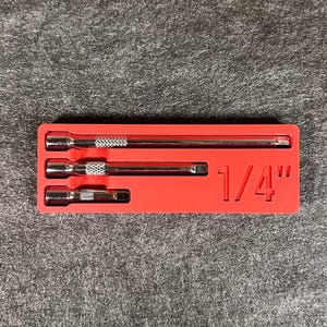 1/4&quot; Extension Set Organizer, Socket Extension Set Organizer Tray for 2&quot;, 4&quot;, and 6&quot; 1/4&quot; Extension