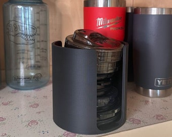 Yeti Stanley Lid Organizer, Kitchen Organizer for Tumbler and Cup Lids, Pantry Cupboard Organization