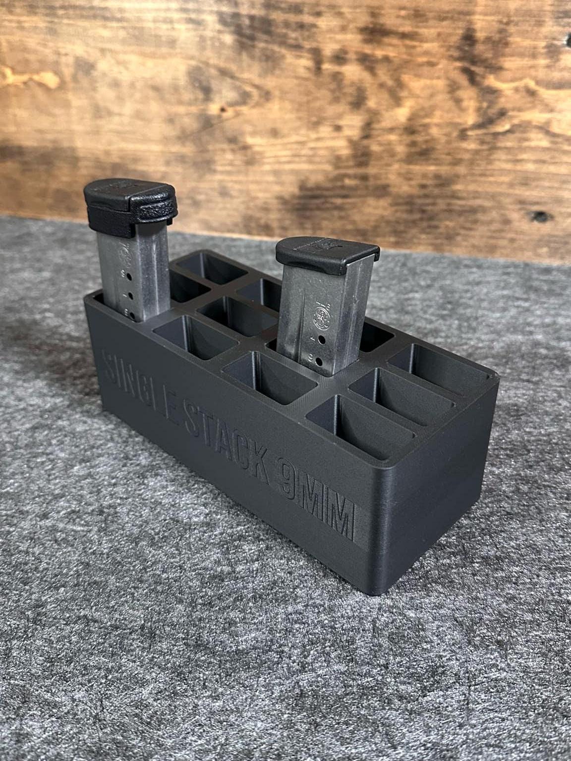 Glock 43 Magazine Holder, 9mm SINGLE STACK Magazine Organizer for