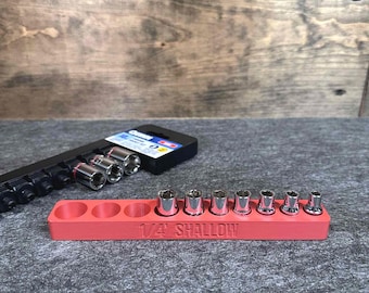 VEVOR Magnetic Socket Organizer Set 8PCS Socket Trays Blue & Red For Metric SAE | VEVOR AU