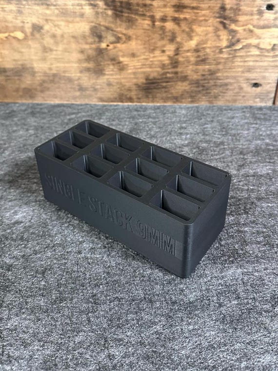 Glock 43 Magazine Holder, 9mm SINGLE STACK Magazine Organizer for