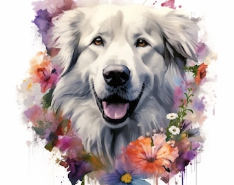 Great Pyrenees Watercolour DIGITAL PRINT FILE
