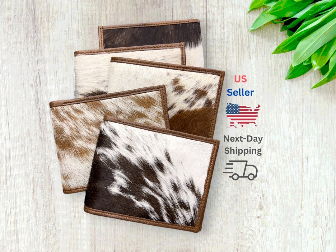 Cowhide Bifold Wallet | Western Men Wallet Cowboy Style | Genuine ...