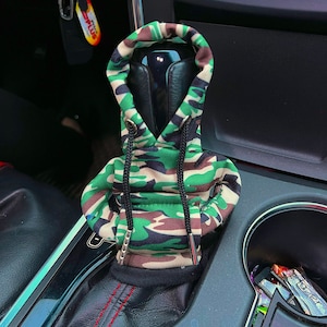 Camouflage Car Gear Hoodie Cover | Full Car Gear Stick Shifter Knob Case