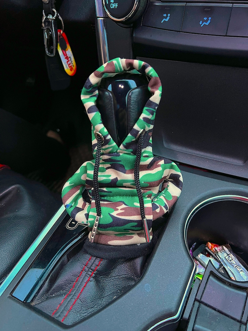 Camouflage Car Gear Hoodie Cover | Full Car Gear Stick Shifter Knob Case