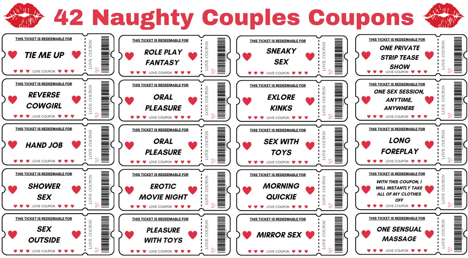 Couple Sex Coupons 