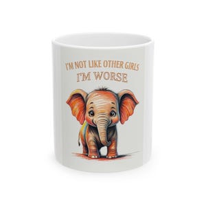 Whimsical Elephant Ceramic Mug | Cute Animal Cup, Gift for Kids, Nursery Decor, Baby Shower, Coffee Lover&#39;s Mug