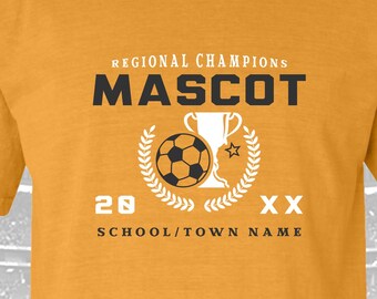 Diseño de fútbol en formato SVG, PNG, EPS y DXF. Diseño personalizado de mascota de ciudad para Cricut, corte directo a película, diseño PNG, diseño de prensa de calor, SoccerArtwork, DTF.