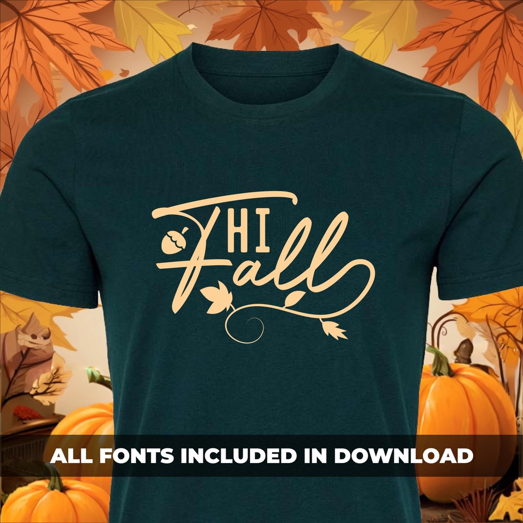 Hi Fall Graphics Hi Fall Design in Svg, Fall Design, Home Décor, Laser Cut Files ...