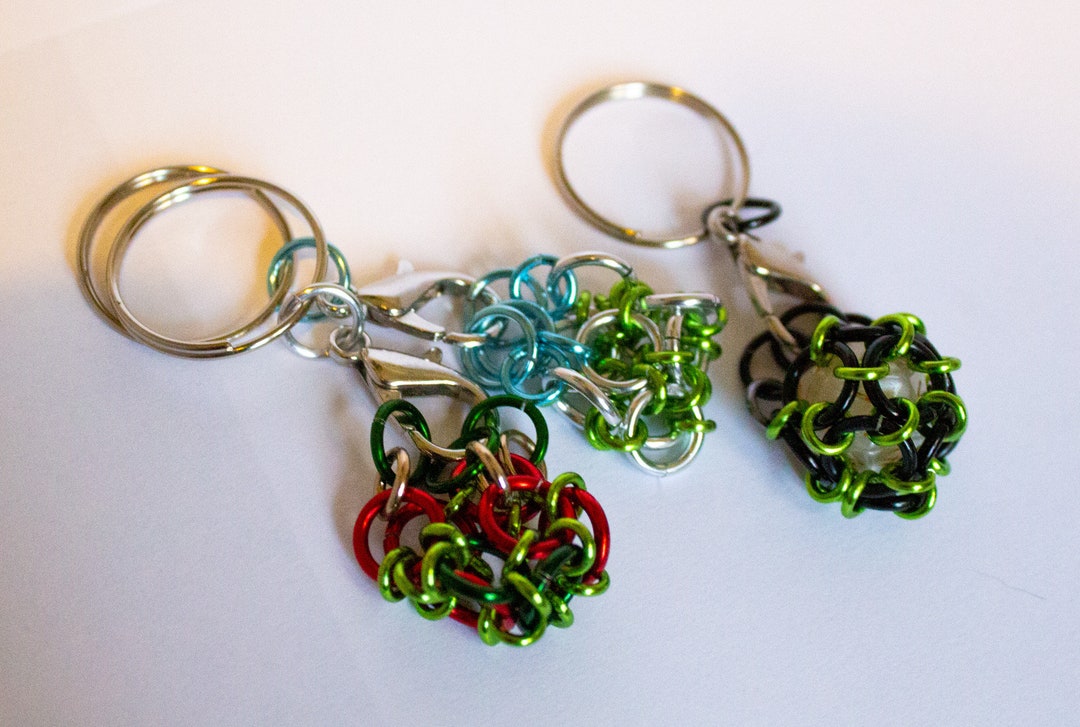 Mini Anodized Aluminum Chainmail Dice Cage - Keychain or Pendant - Etsy