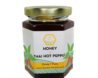 Thai Hot Pepper Infused Honey raw honey thai hot pepper organic thai hot pepper honey