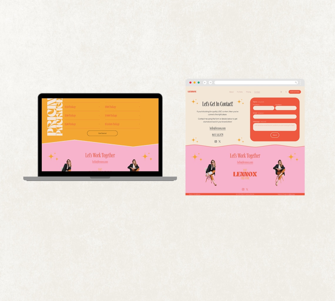 Squarespace Template for UGC Creators, Squarespace 7.1 Template