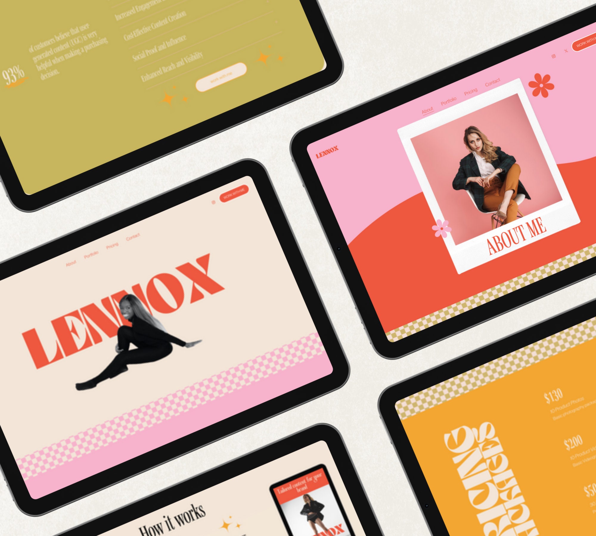 Squarespace Template for UGC Creators, Squarespace 7.1 Template