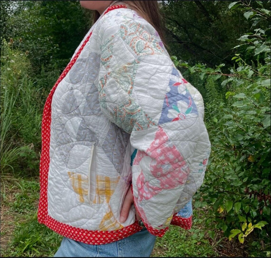EDITH Vintage Quilt Jacket - Etsy