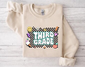 PNG retro de tercer grado: Diseño a cuadros (Descarga digital)
