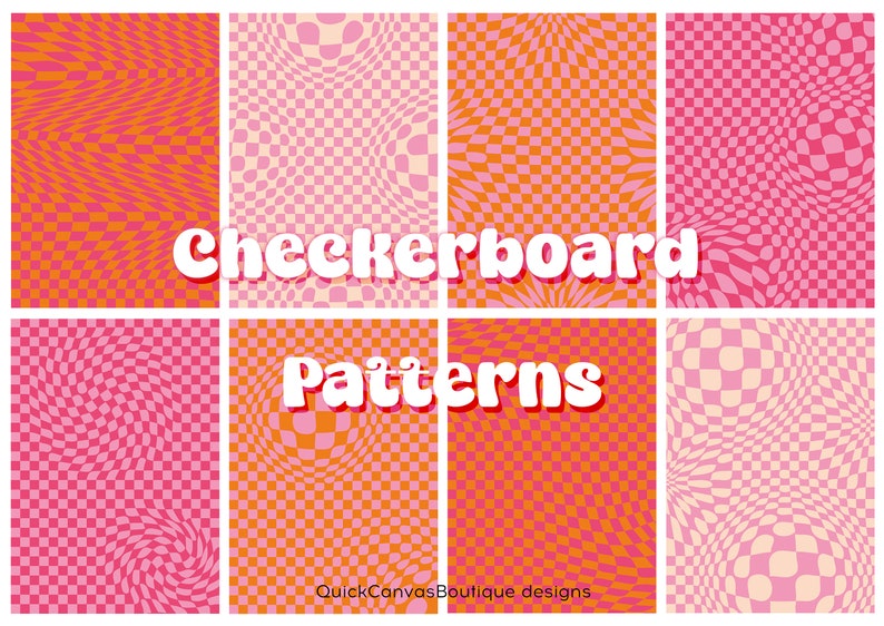 Checkered Patterns 8 SVG DIGITAL Patterns Posters Checkerboard Textures ...