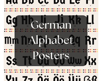 German Alphabet Posters