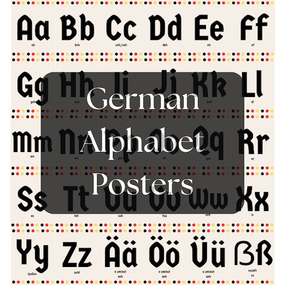 German Alphabet Poster