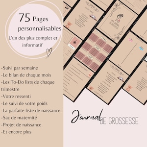 French pregnancy diary, pregnancy planner, digital pregnancy tracker, baby booklet