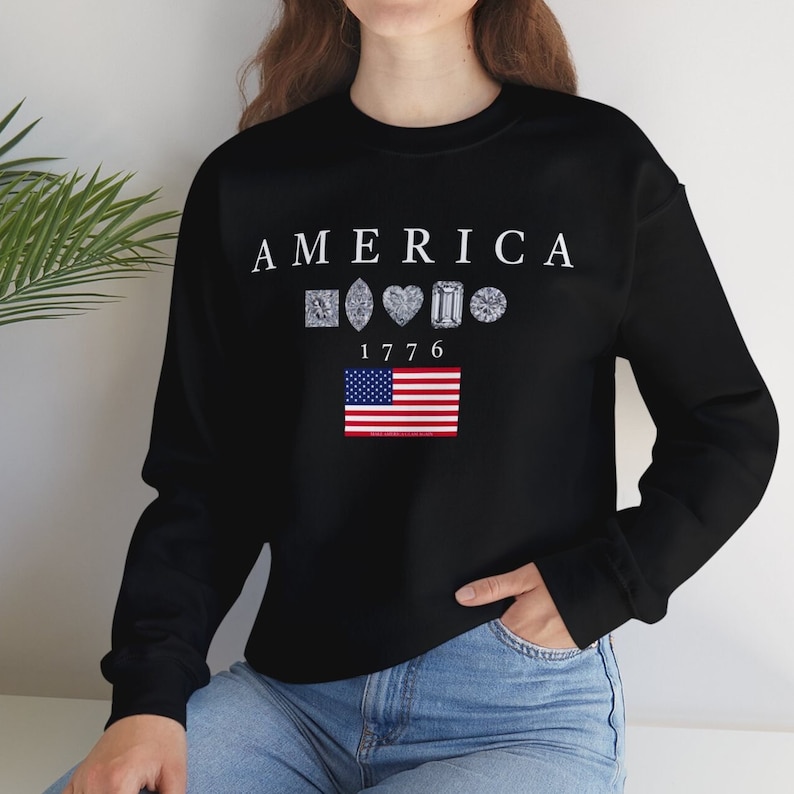 USA 1776 Mineral Wash Sweatshirt - Red main image 1