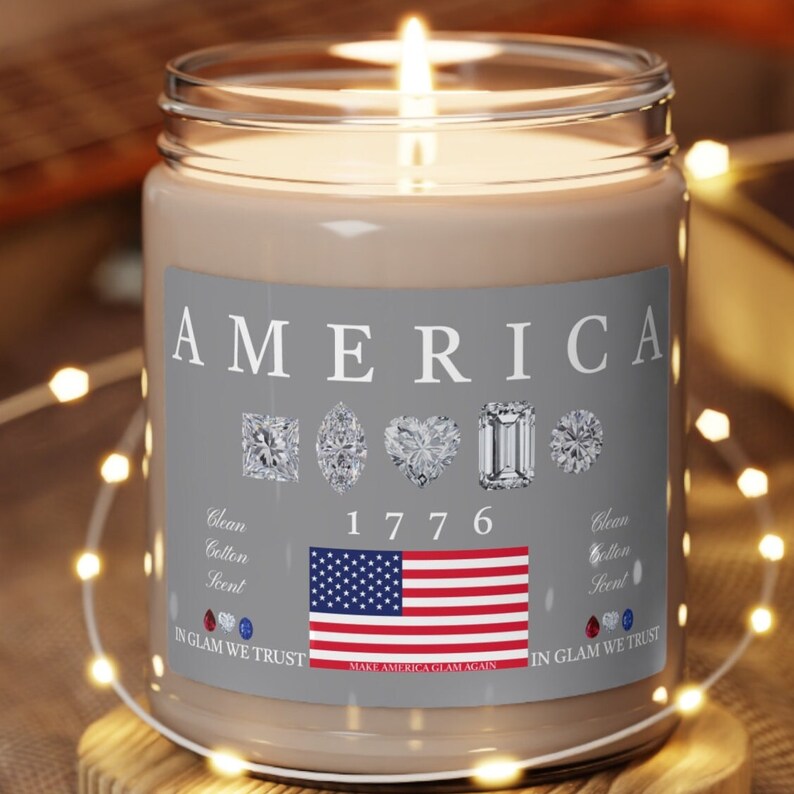 AMERICAN FLAG CANDLE Candle Patriotic Candle Usa Fresh Candle Calming