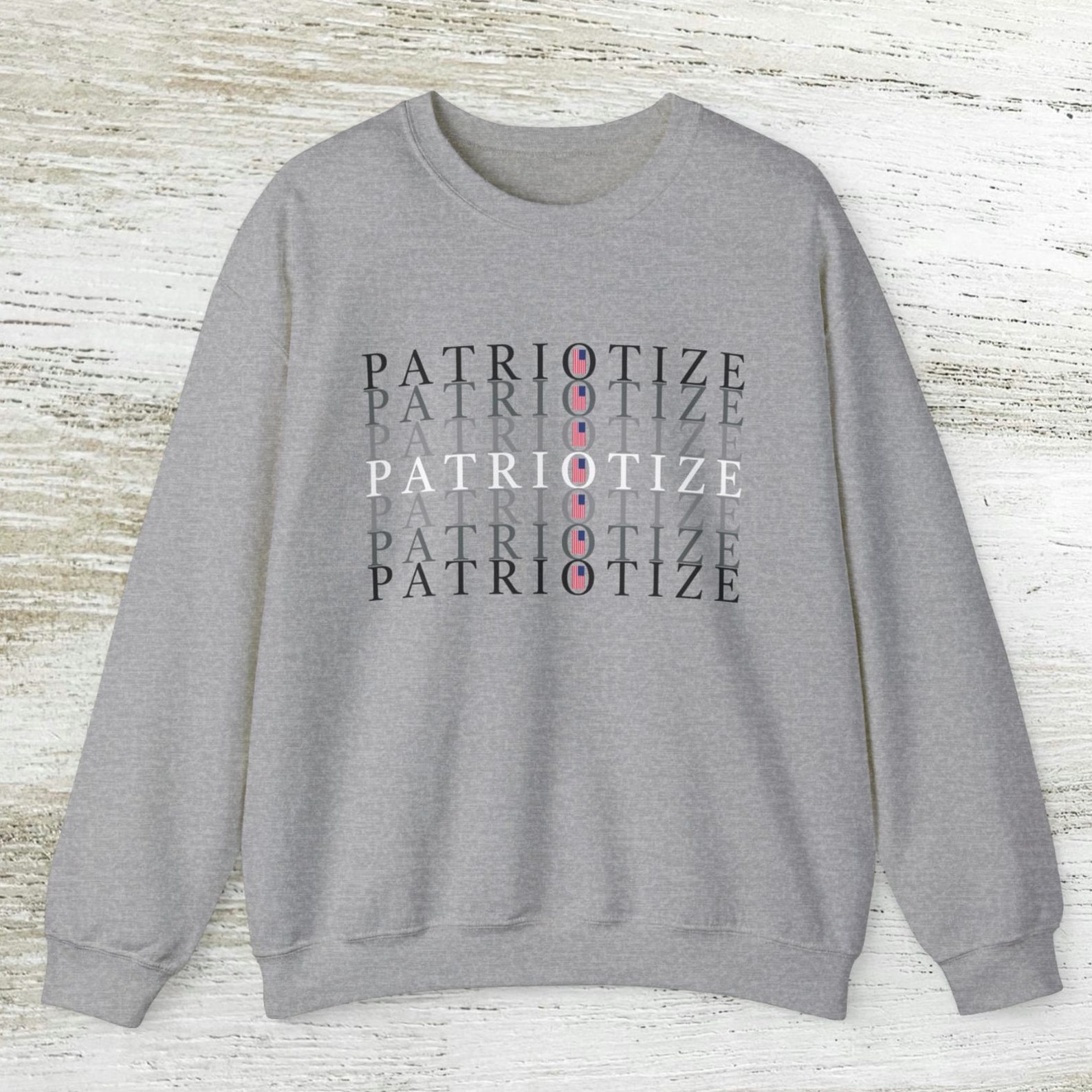 PATRIOTIC AMERICAN FLAG Logo Sweatshirt Freedom Pullover America First Crewneck Gift for Him ...