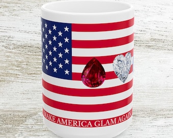 AMERIKANISCHE FLAGGE PATRIOTISCHE Tasse Stolze amerikanische Keramiktasse Kaffee Tee Getränk Tasse 15oz Make America Great Again Trump2024 Trump Patriotisches Geschenk Djt