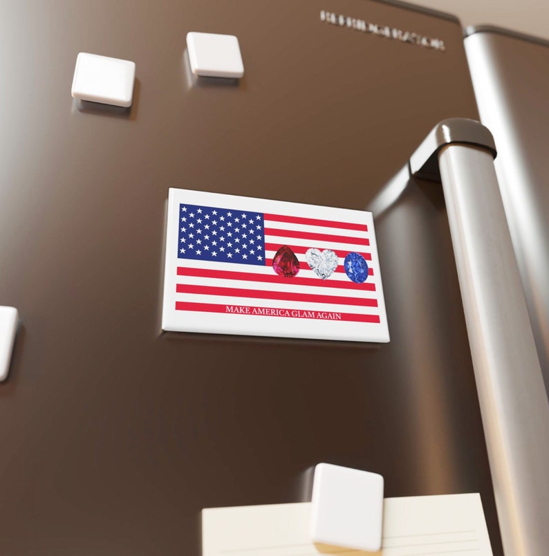AMERICAN FLAG MAGNET Usa Flag Decor I Love America Magnet Patriotic ...