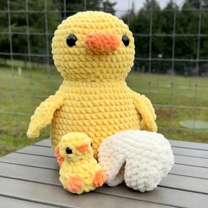 Crochet Duck Nesting Plush Stuffed Amigurumi Toy